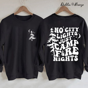 Camp Life Tree And Letter Print Sweatshirt