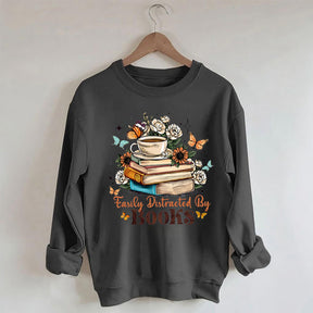 Easily Distracted By Books Sweatshirt