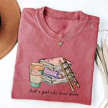 Just A Girl Who Loves Books Book Lover T-shirt