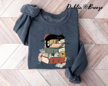 Books and Cats Bookish Sweatshirt