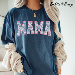 T-shirt imprimé Floral Mama Cute Mom