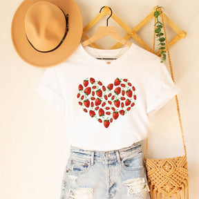 Strawberry Heart Fruit Lover T-shirt