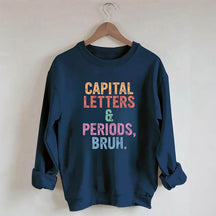 Sweat-shirt Bruh avec lettres majuscules