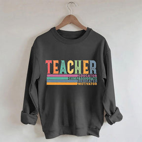 Retro Teacher Life Back to School Sweatshirt