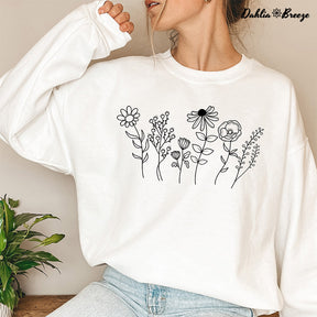 Sweat-shirt à col rond Wildflower Nature