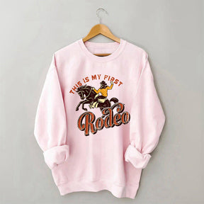 C’est mon premier sweat-shirt à col rond tendance Rodeo