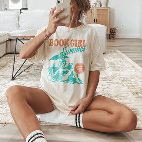 Book Girl Summer Bookish Funny Reader T-shirt