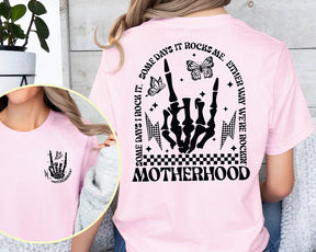 Funny Motherhood Rock Skeleton T-shirt