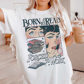 Born To Read Bookish Funny Dark Romance T-shirt