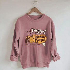 I Got Pegged at Cracker Barrel Old Country Store Sweatshirt