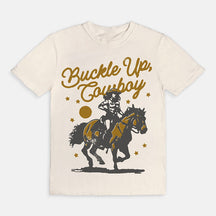 T-shirt western cowboy à boucle