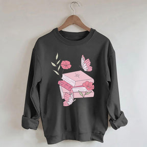 Floral Butterfly Book Lover Sweatshirt