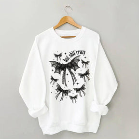 Halloween Bat Gothic Coquette Bow Sweatshirt