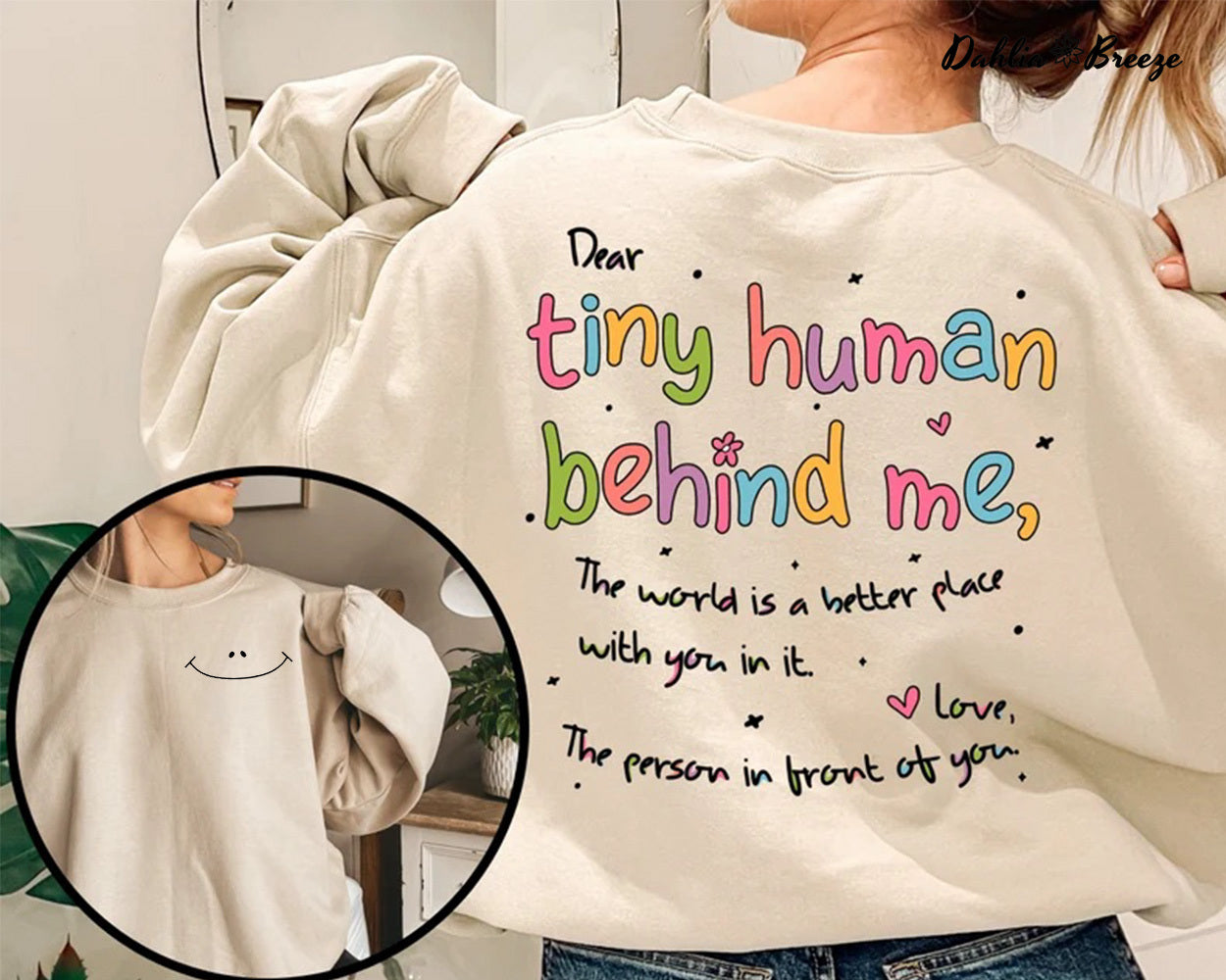 Cher petit humain derrière moi Sweatshirt