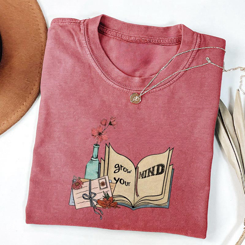 Grow Your Mind Book Lover T-shirt