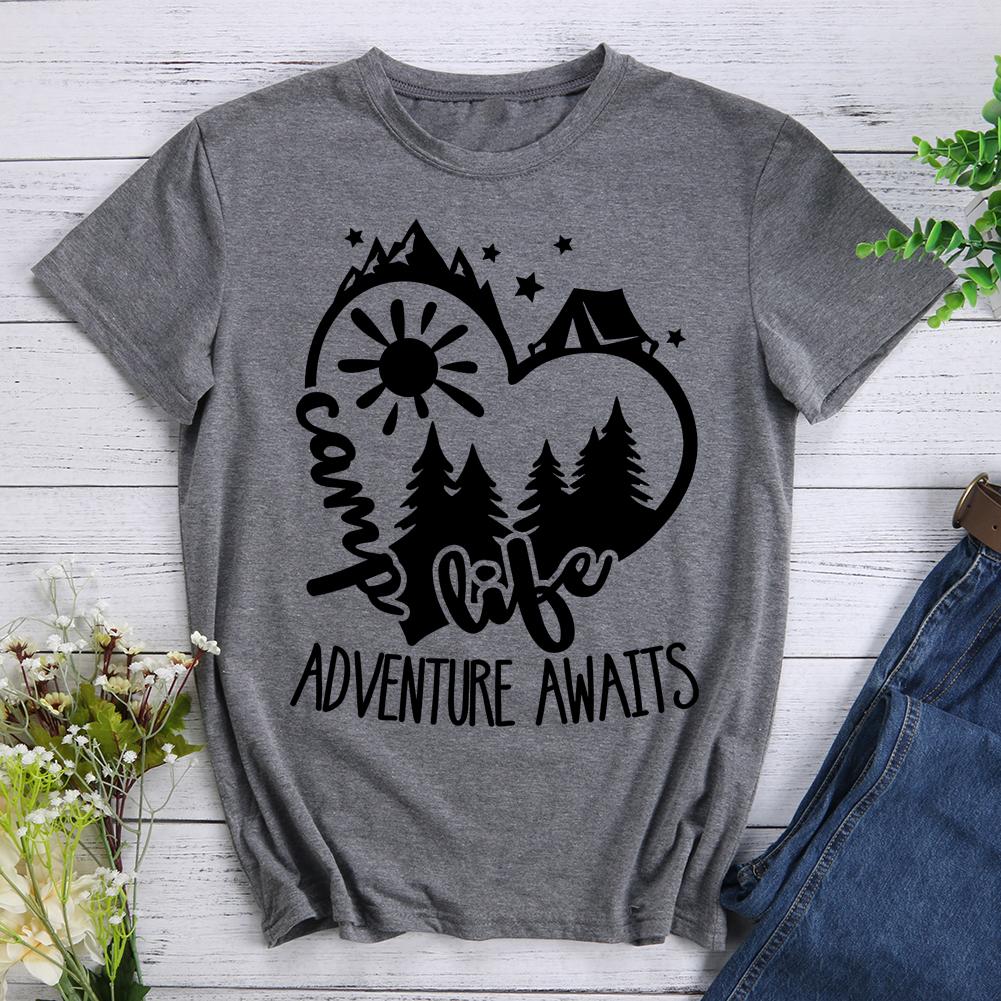 Camp Life Adventure Awaits T-shirt