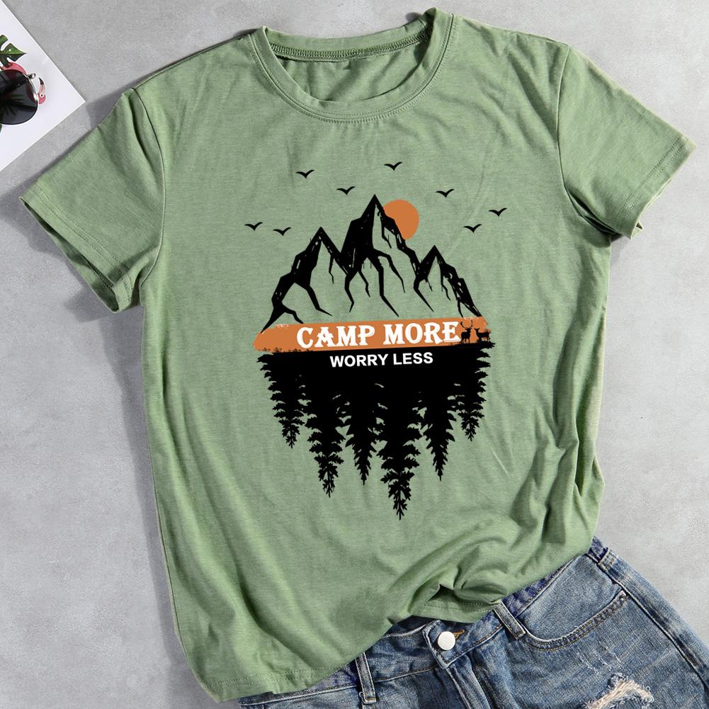 Camp More Worry Less Hiking T-shirt