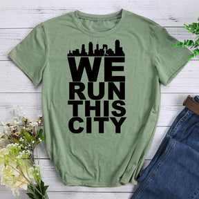 We Run This City Hiking T-shirt