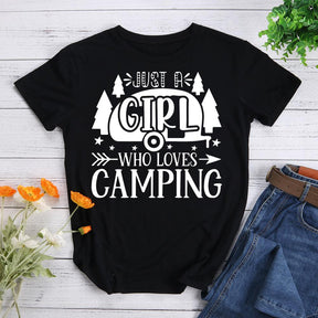 Just a Girl Who Loves Camping T-shirt