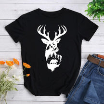 Bear And Elk On The Mountain Hiking T-shirt