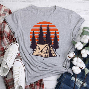 Sunset Camping Hiking T-shirt