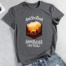 And She Lived Happily Ever After Hiking T-shirt