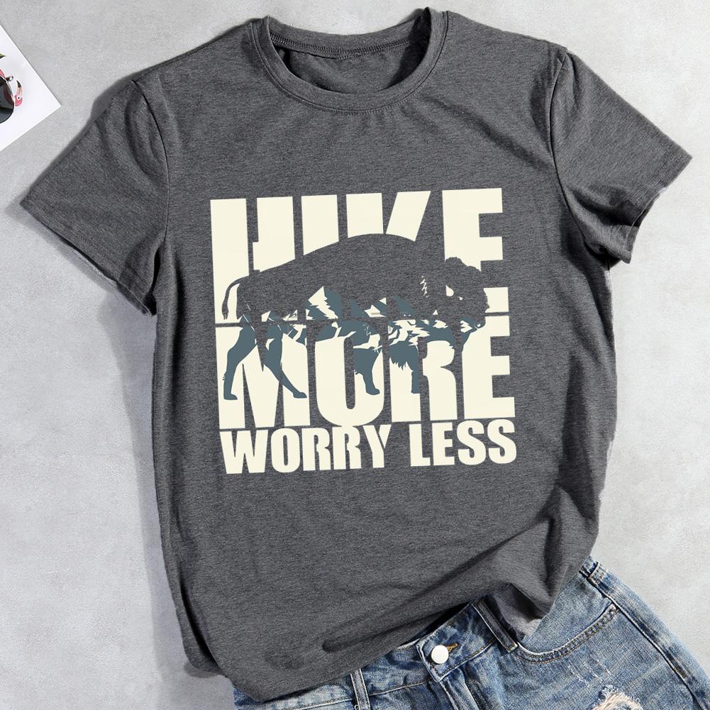 Hiking Lovers Hike More Worry Less T-shirt