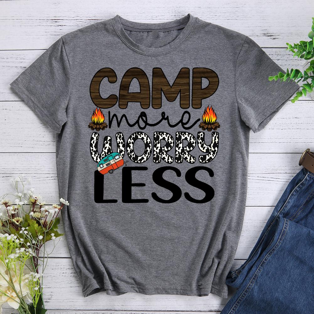 Camp More Worry Less Round Neck T-shirt