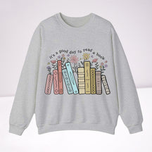 It's A Good Day To Read A Book Crewneck Sweatshirt