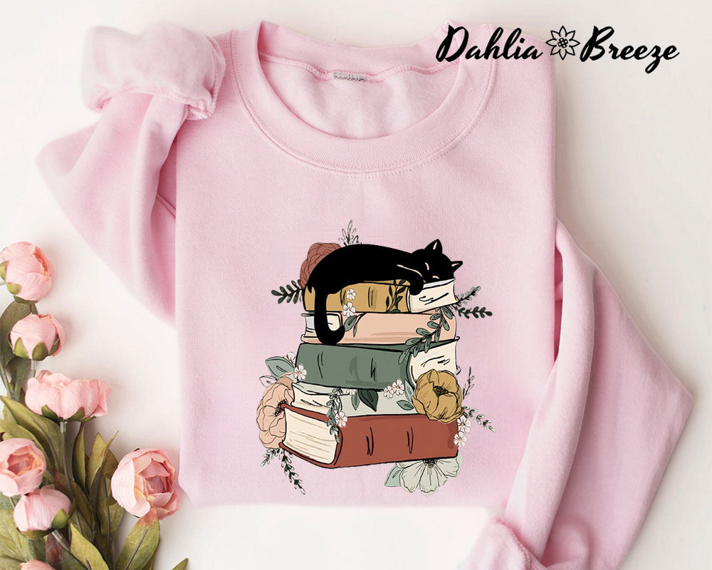 Books and Cats Bookish Sweatshirt