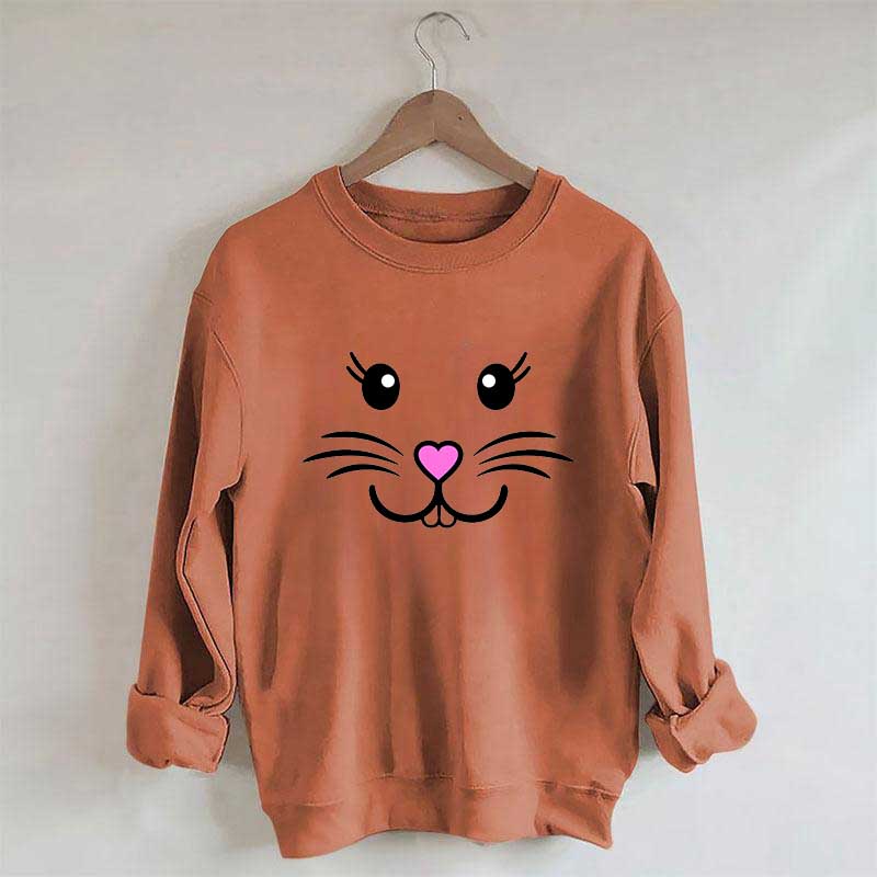 Bunny Face Cute Easter Sweatshirt