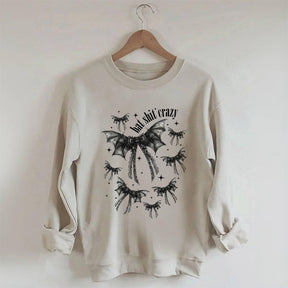 Halloween Bat Gothic Coquette Bow Sweatshirt