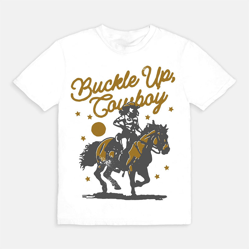 T-shirt western cowboy à boucle