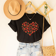 Strawberry Heart Fruit Lover T-shirt