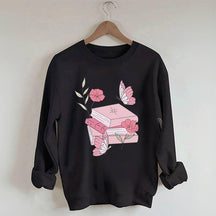 Floral Butterfly Book Lover Sweatshirt