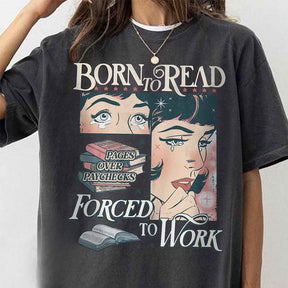 Born To Read Bookish Funny Dark Romance T-shirt