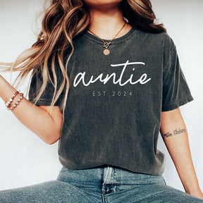 Cool Auntie Letter Print T-shirt