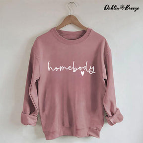 Homebody Trendy Letter Print Sweatshirt