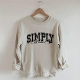 Simply Blessed Letter Print Sweatshirt