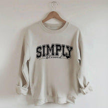 Sweat-shirt Simply Blessed à imprimé lettre