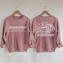 Booktrovert Definition Funny Floral Book Sweatshirt