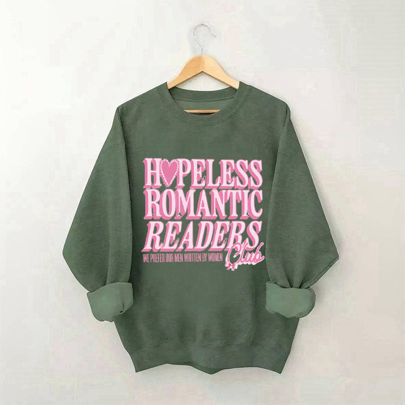 Sweat-shirt à col rond avec livre de romance