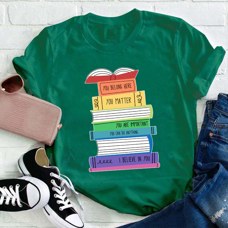 T-shirt Livres colorés positifs