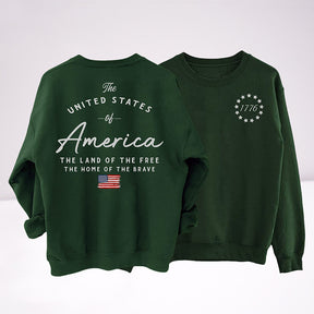 The Land of the Free The Home of the Brave Crewneck Sweatshirt