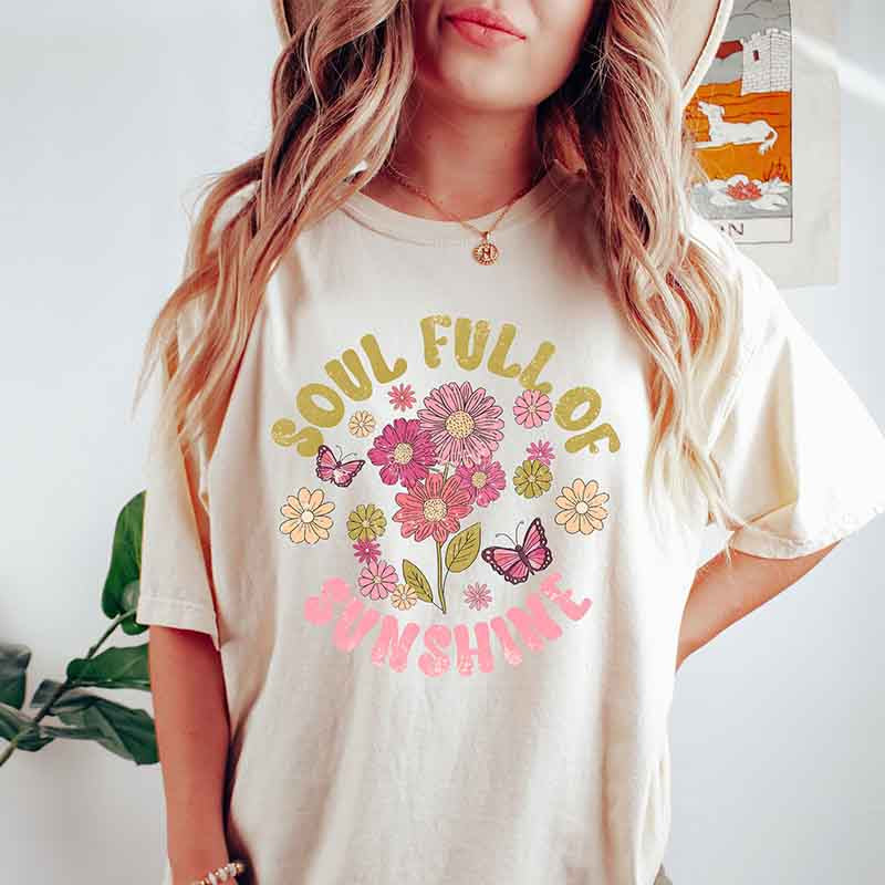 Soul Full of Sunshine Cute Flower T-shirt