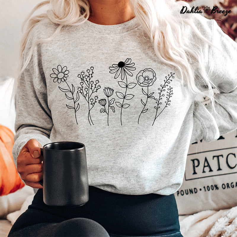 Wildflower Nature Crewneck Sweatshirt