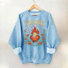 Fireheart Trendy Print Bookish Sweatshirt