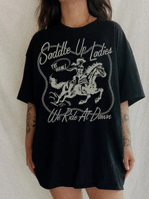 Vintage Saddle Up Ladies T-shirt