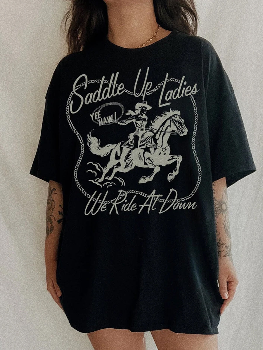 Vintage Saddle Up Ladies T-shirt