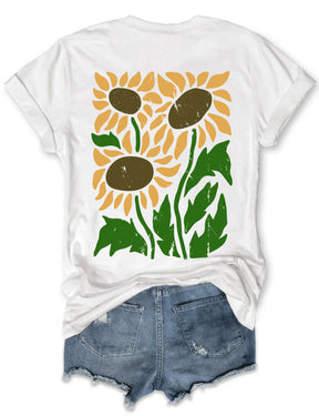 T-shirt Boho Tournesol